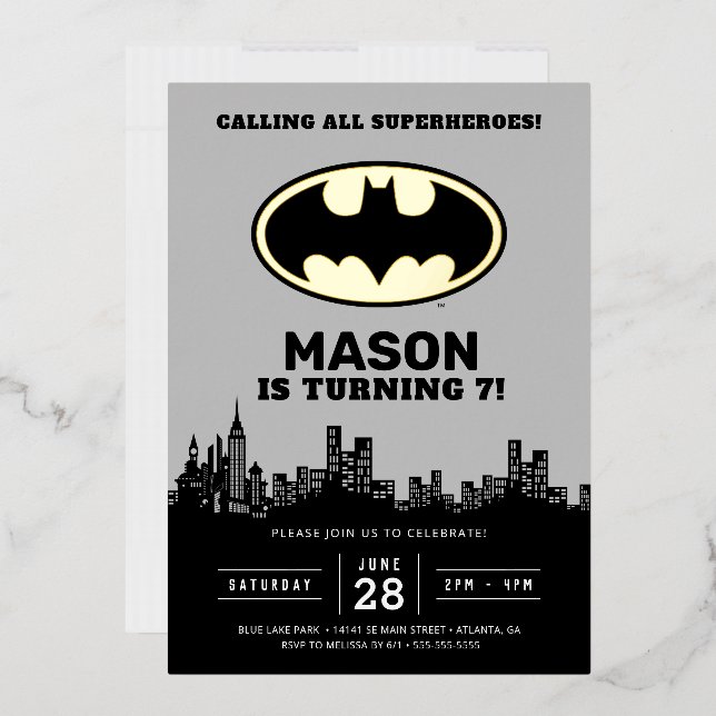 Batman - Gotham City | Birthday  Invitation (Envelope)