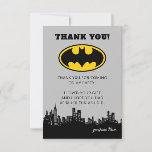 Batman Gotham City Birthday Thank You Card