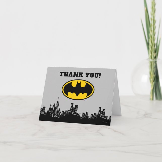 Batman Gotham City | Birthday Thank You Card (Front)