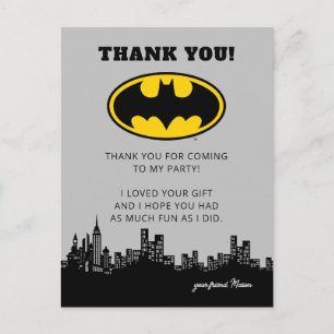 Batman Gotham City   Birthday Thank You Postcard