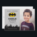 Batman - Gotham City | Boys Birthday - Photo Invitation<br><div class="desc">Get ready to make your little hero's birthday unforgettable with this action-packed boys' birthday photo invitation! Featuring the iconic Gotham City skyline and the Bat-Signal shining brightly, this design sets the stage for an epic Batman-themed celebration. With a spot for your child’s photo and bold, superhero-inspired details, this invitation bursts...</div>