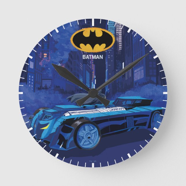 Batman Gotham City Night Patrol Round Clock (Front)