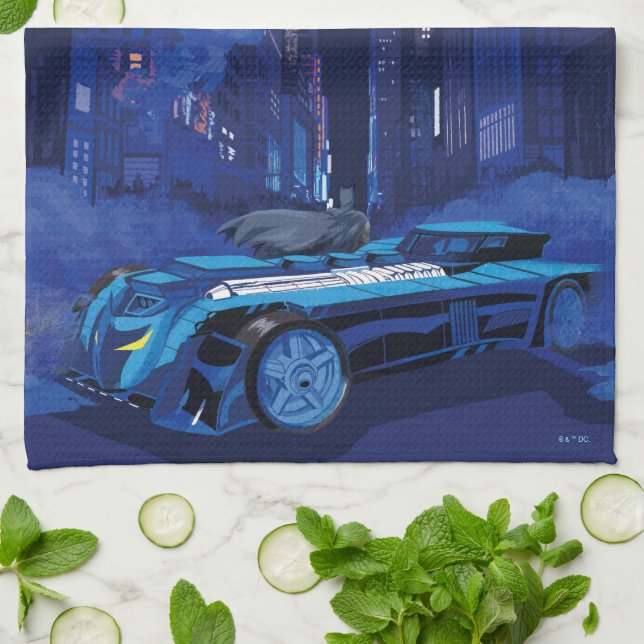 Batman Gotham City Night Patrol Tea Towel (Folded)