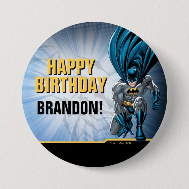 Batman | Happy Birthday 7.5 Cm Round Badge (Front)