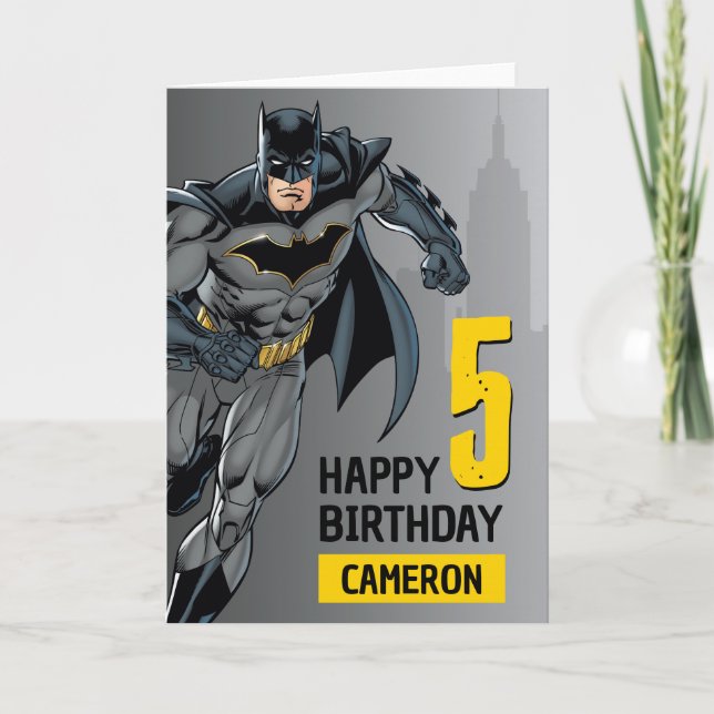 Batman | Happy Birthday | Add Your Child's Age Card (Front)