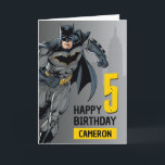 Batman | Happy Birthday | Add Your Child's Age Card<br><div class="desc">Celebrate your child’s special day with this customisable Batman happy birthday card! Featuring Batman in action and bold,  dynamic text,  this card allows you to personalise it with your child’s age for a unique and fun touch. Perfect for any Batman fan,  it’s a memorable way to share birthday wishes.</div>