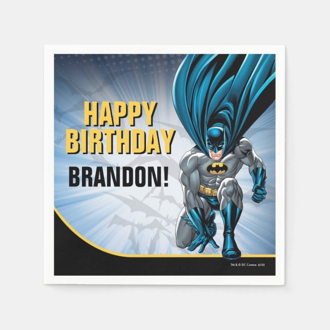 Batman | Happy Birthday Napkin (Front)
