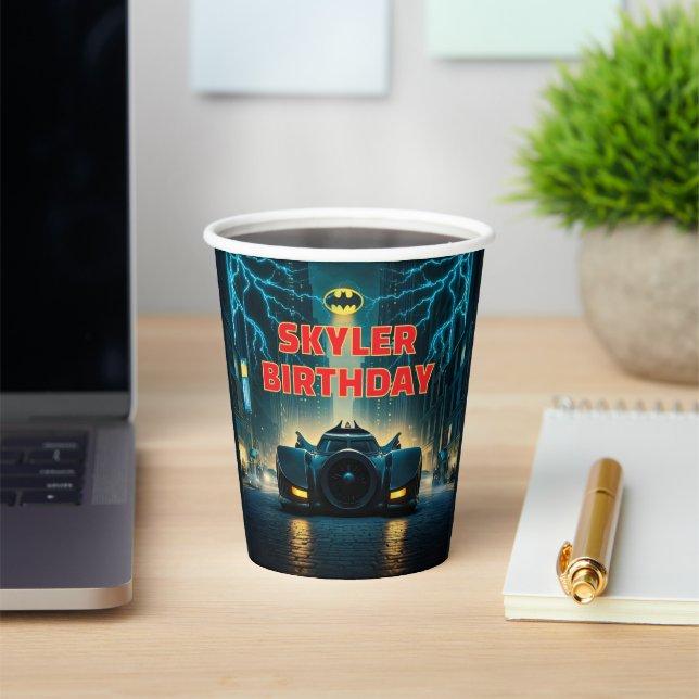 Batman Happy Birthday Paper Cups (Insitu)