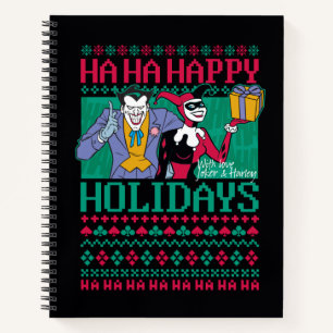 Batman   Happy Holidays Joker & Harley Quinn Notebook