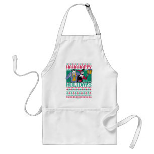 Batman   Happy Holidays Joker & Harley Quinn Standard Apron