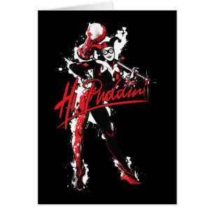 Batman Harley Quinn "Hi Puddin'" Ink Art