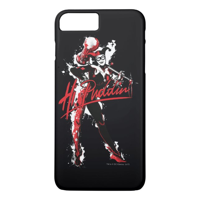Batman | Harley Quinn "Hi Puddin'" Ink Art Case-Mate iPhone Case (Back)