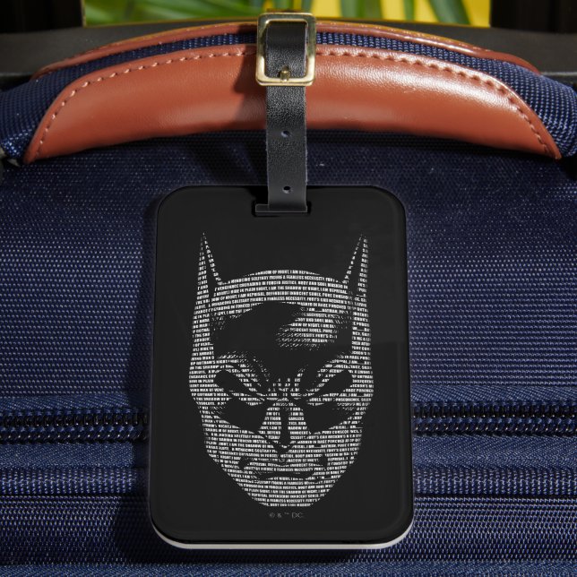 Batman Head Mantra Luggage Tag (Front Insitu 2)