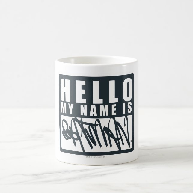 Batman | Hello My Name is Batman Logo Coffee Mug (Center)