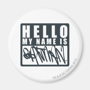 Batman   Hello My Name is Batman Logo Magnet