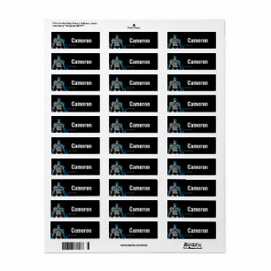 Batman Heroic Stance Return Address Label