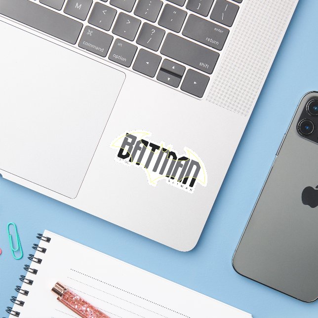 Batman Hi-Tech Name Graphic (Laptop w/ iPhone)
