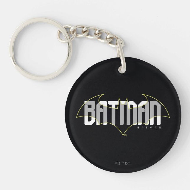 Batman Hi-Tech Name Graphic Key Ring (Front)