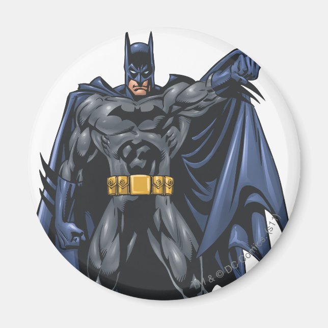 Batman holds up cape magnet (Front)