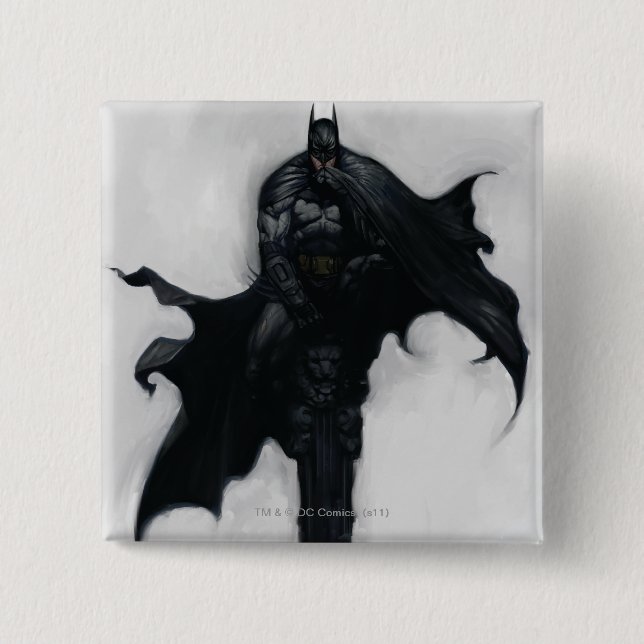 Batman Illustration 15 Cm Square Badge (Front)