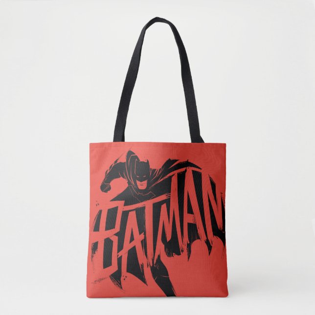Batman Ink Brush Name Tote Bag (Front)