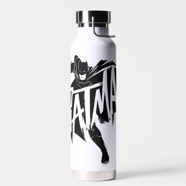 Batman Ink Brush Name Water Bottle (Left)