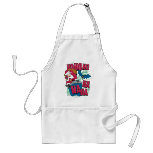 Batman   Joker Santa Claus Climbing Out Chimney Standard Apron