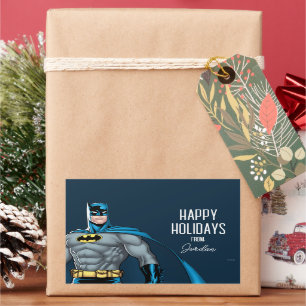 Batman Kicks   Happy Holidays Rectangular Sticker