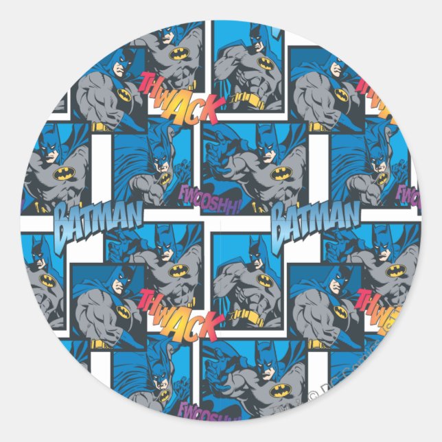 Batman Knight FX - 30A Thwack/Fwooshh pattern Classic Round Sticker (Front)