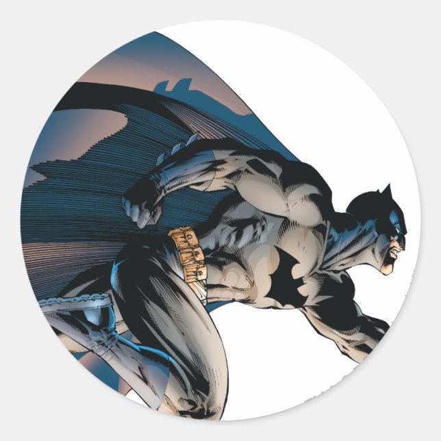 Batman Leaping Side View Classic Round Sticker (Front)