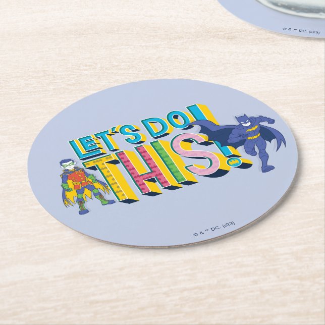 Batman | Let's Do This Round Paper Coaster (Angled)