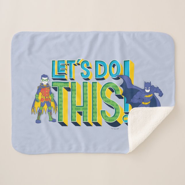 Batman | Let's Do This Sherpa Blanket (Front (Horizontal))