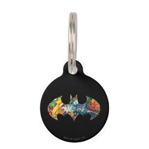 Batman Logo Neon/80s Graffiti Pet Tag
