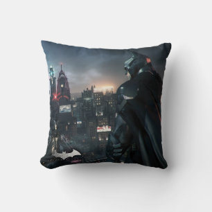 Batman Looking Over City Cushion
