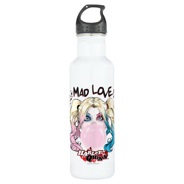 Batman | Mad Love Harley Quinn Chewing Bubble Gum 710 Ml Water Bottle (Front)