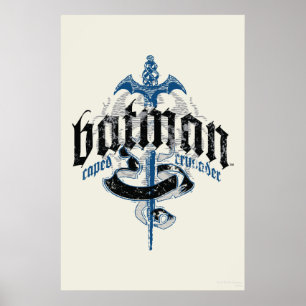 Batman   Name with Sword Logo Poster