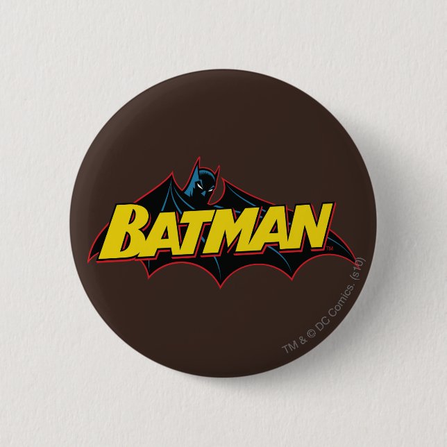 Batman | Old School Logo 6 Cm Round Badge (Front)