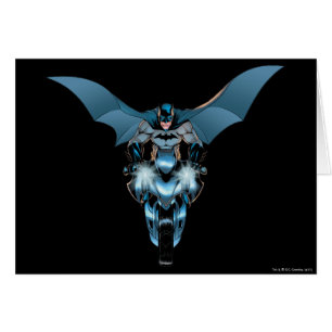 Batman on bike with cape