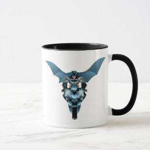 Batman on bike with cape mug