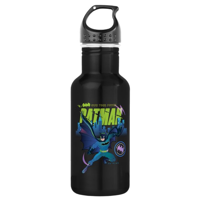 Batman "Own Your Power" City Graphic 532 Ml Water Bottle (Front)