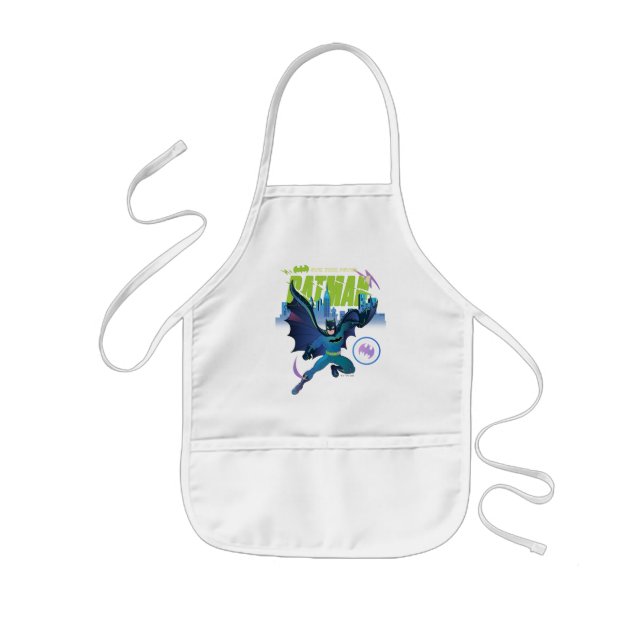 Batman "Own Your Power" City Graphic Kids Apron (Front)