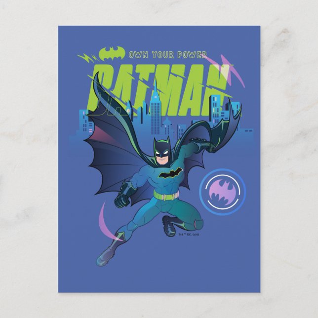 Batman "Own Your Power" City Graphic Postcard (Front)