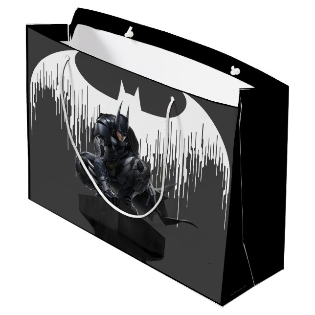 Batman Perched on a Pillar Large Gift Bag (Back Angled)
