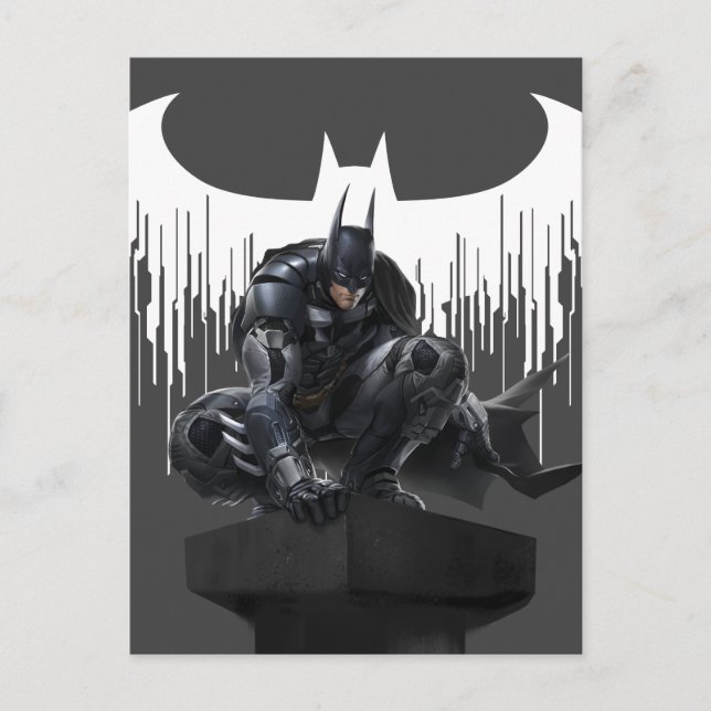 Batman Perched on a Pillar Postcard (Front)