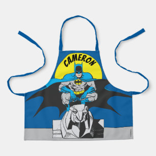 Batman Perches On Stone Lion Apron