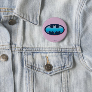 Batman Pink & Blue Symbol 6 Cm Round Badge