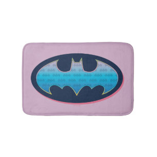 Batman   Pink & Blue Symbol Bath Mat