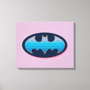 Batman Pink & Blue Symbol Canvas Print