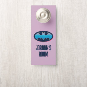 Batman Pink & Blue Symbol Door Hanger