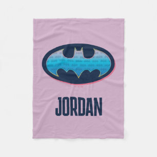 Batman Pink & Blue Symbol Fleece Blanket